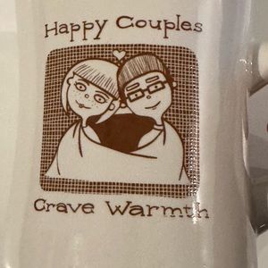 HAPPY COUPLES coffee mug.  Crave Warmth